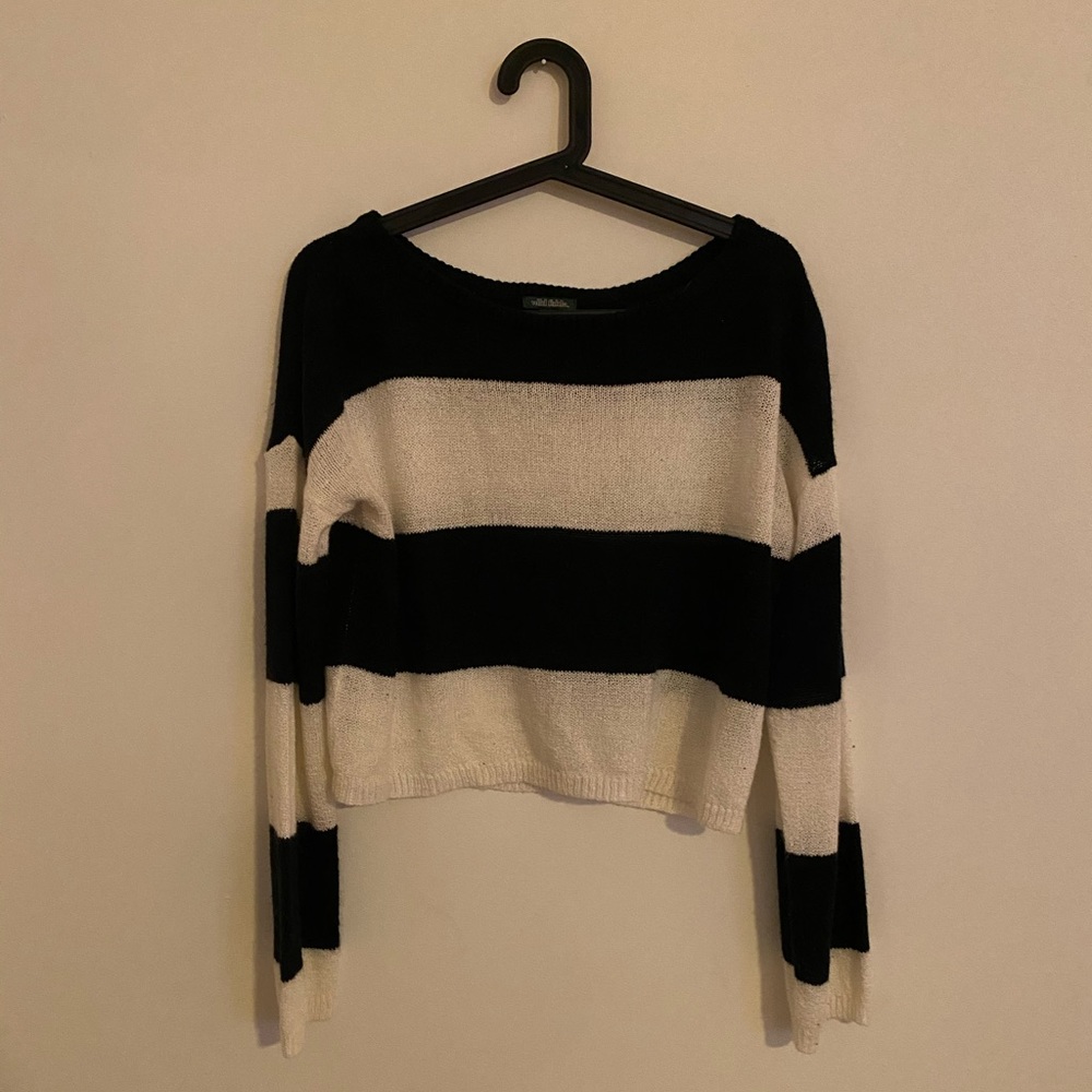 Wild Fable Cropped Striped Sweater